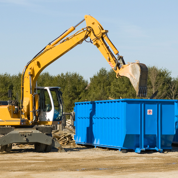 are there any restrictions on where a residential dumpster can be placed in East Hanover